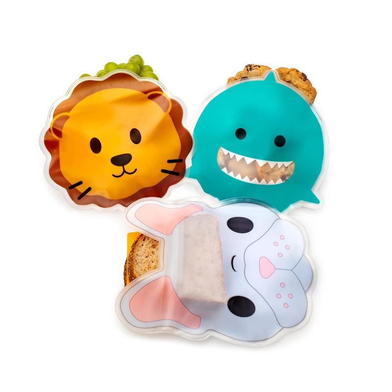 Reusable Animal Snack Bags - 6 Pack