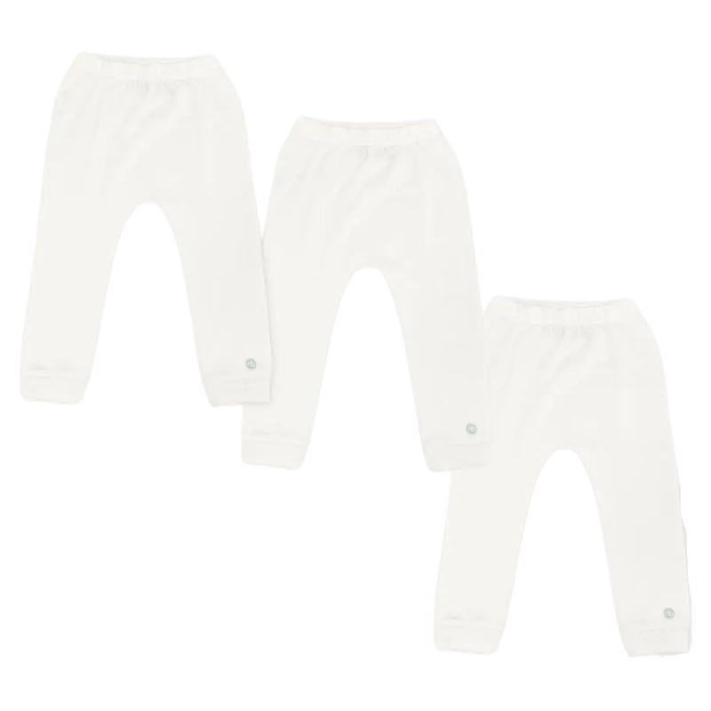 Basics Organic Cotton Ribbed Harem Leggings - 3 Pack