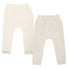 Basics Organic Cotton Ribbed Harem Leggings - 2 Pack Light Grey