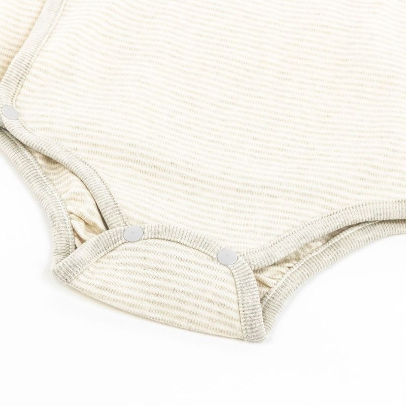 Basics Organic Cotton Ribbed Kimono Long Sleeve Onesie - 2 Pack