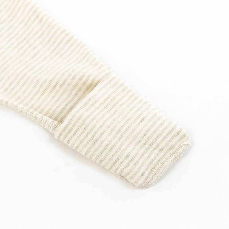 Basics Organic Cotton Ribbed Kimono Long Sleeve Onesie - 2 Pack Light Grey
