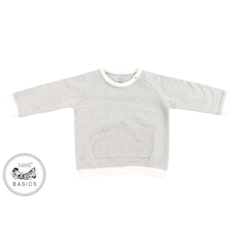 French Terry Long Sleeve Crew Neck Shirt