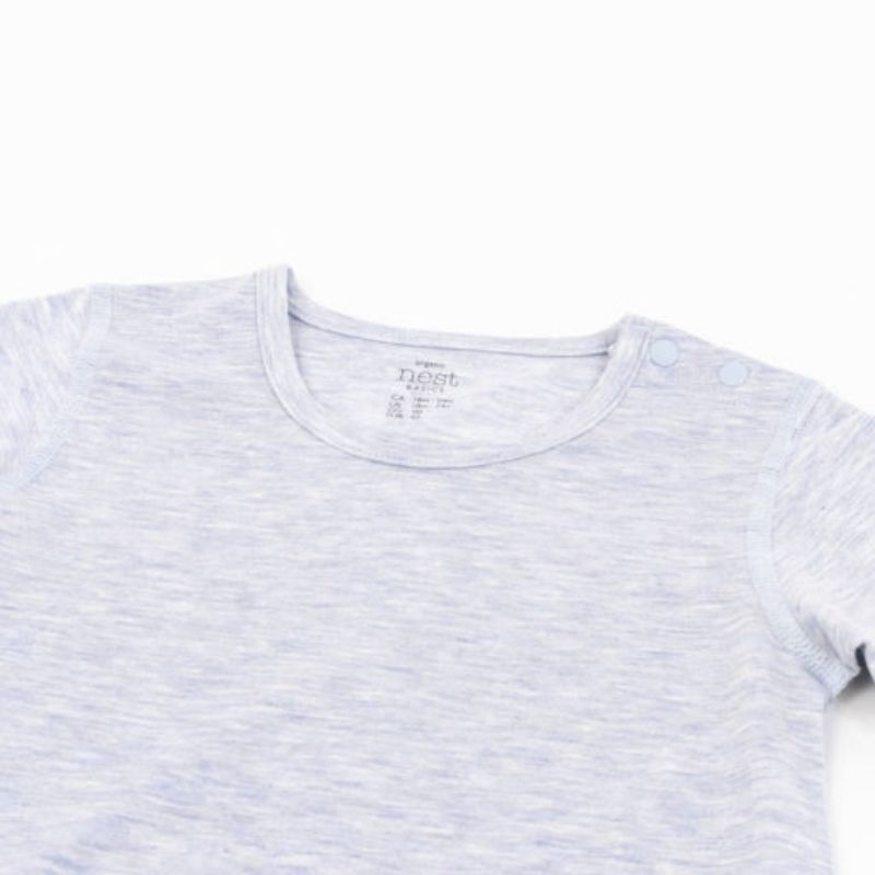 Bamboo Cotton Short Sleeve T-Shirts Grey Dawn