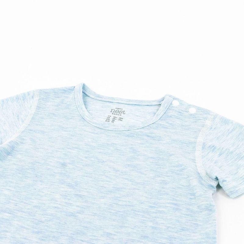 Bamboo Cotton Short Sleeve T-Shirts Mist