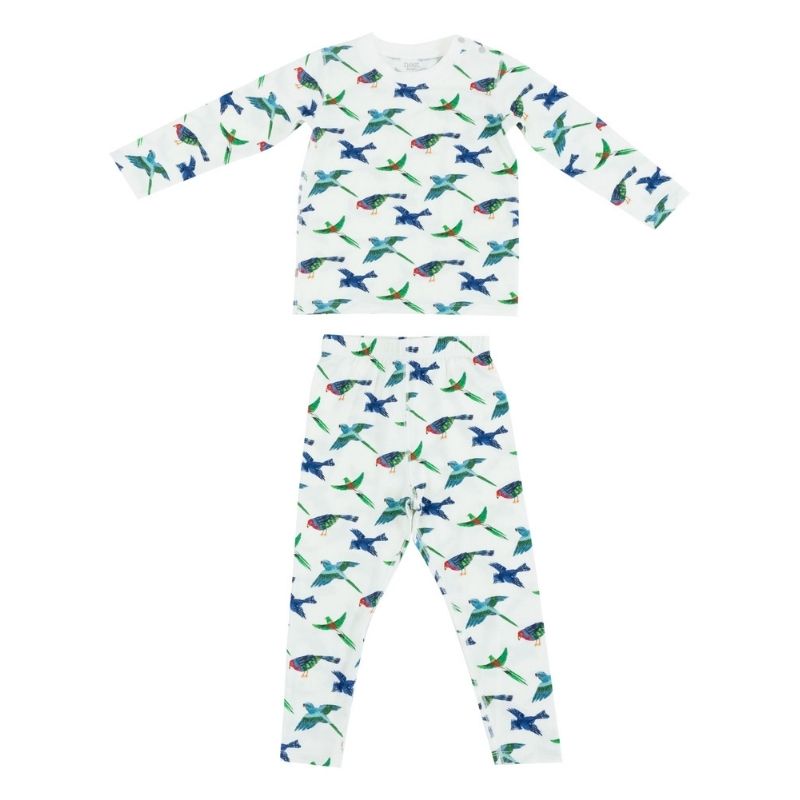 Lace Sleeve Detail Maternity Pajama Set - Blue