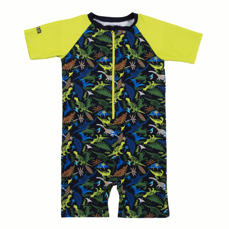 One-Piece Short Sleeve Rashguard Swimsuit