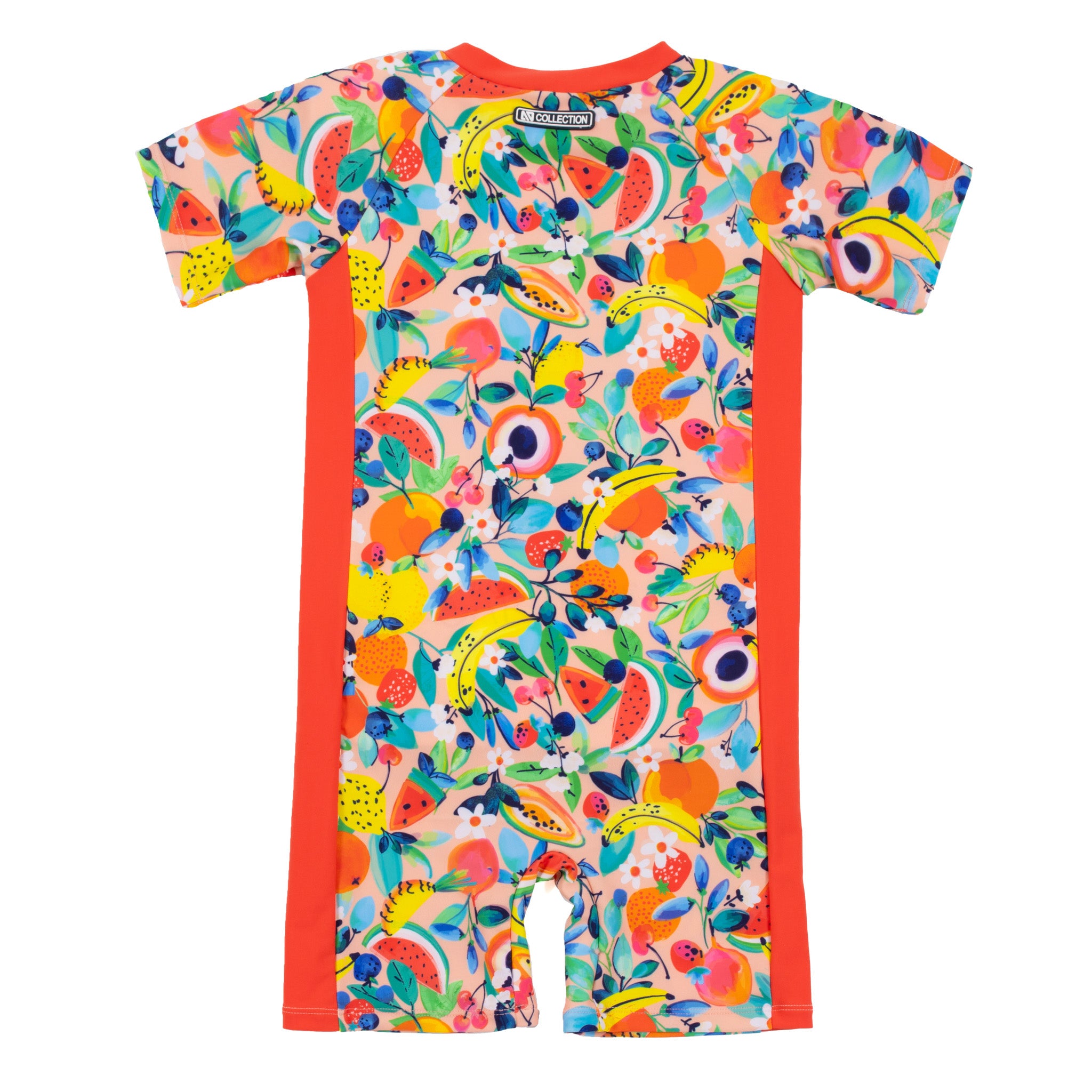 One-Piece Short Sleeve Rashguard Swimsuit