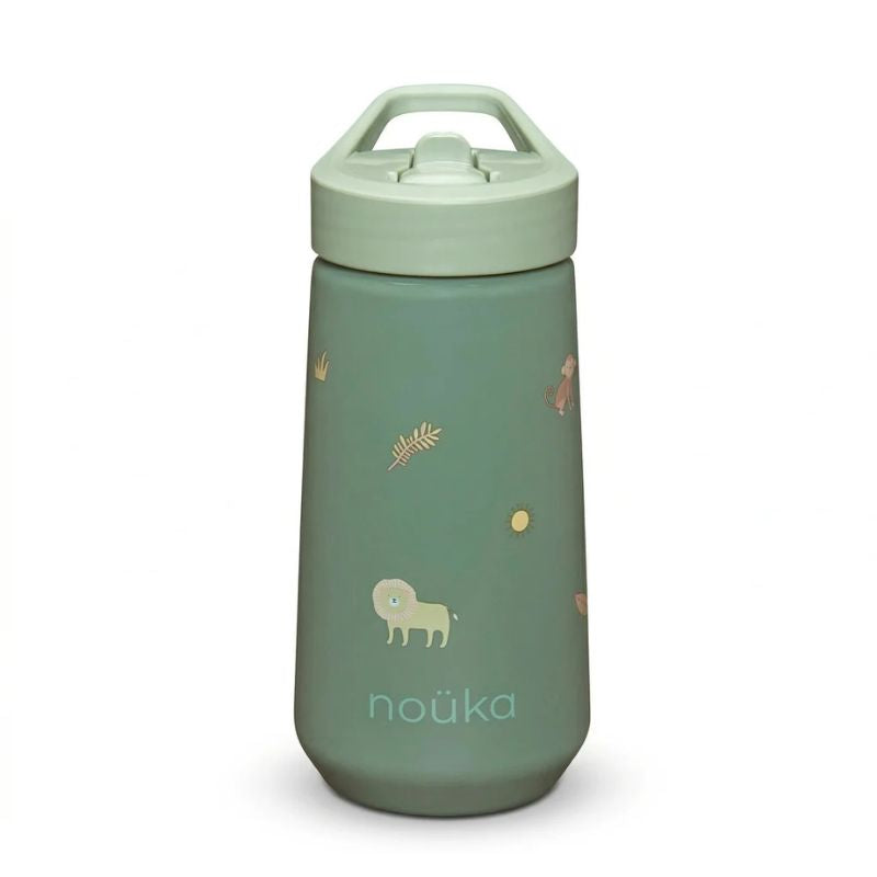 Flip-Top Straw Drinking Bottle - 14 Oz