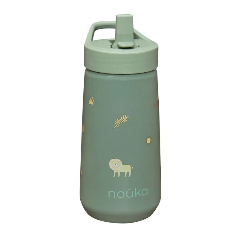 Flip-Top Straw Drinking Bottle - 14 Oz