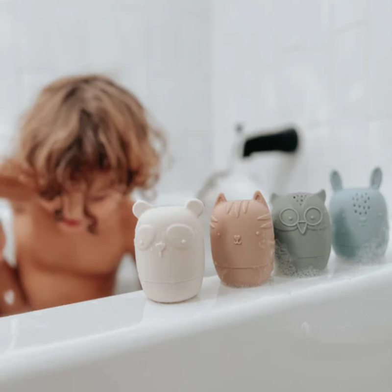 Jouets de bain en silicone pour animaux