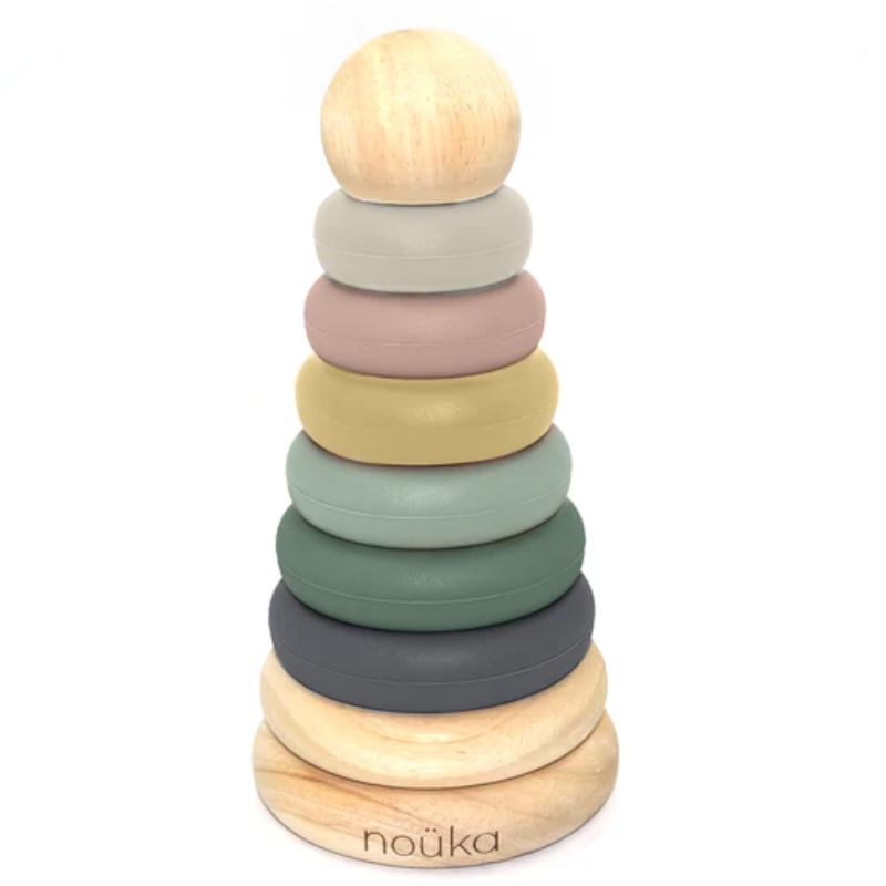 Wood & Silicone Stacker