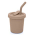 Silicone Straw Cup - 6 Oz Almond