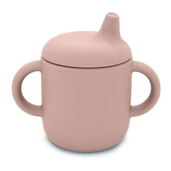 Non-Spill Silicone Sippy Cup Soft Blush