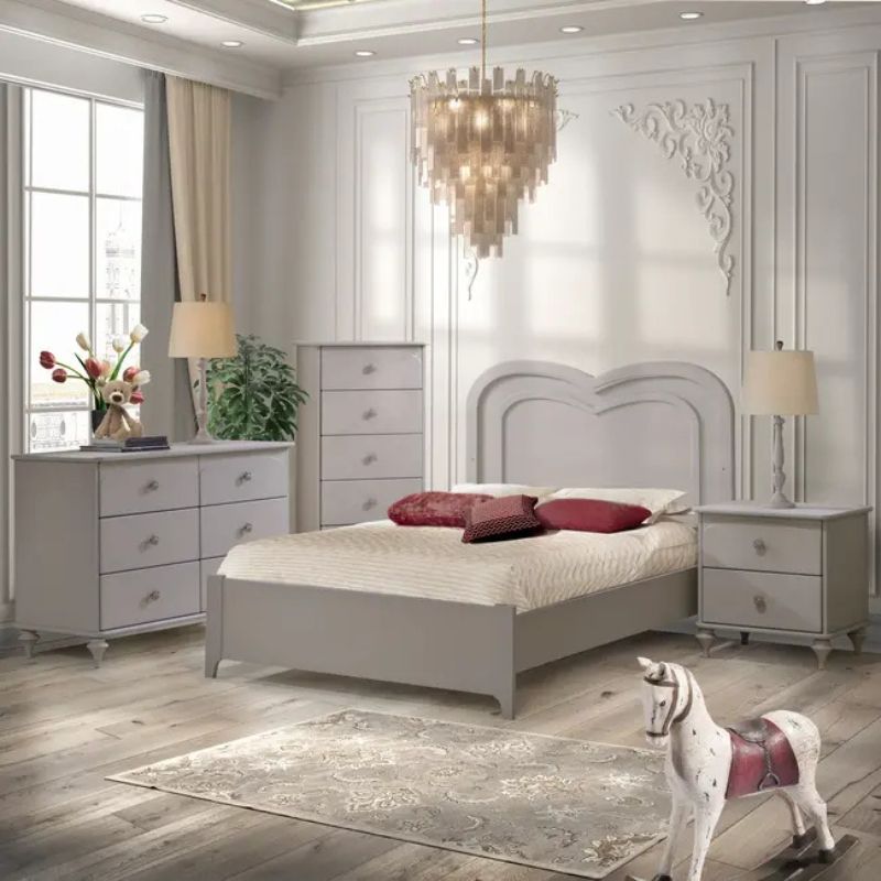 Greta Double Bed 54" with Low profile footboard & rails