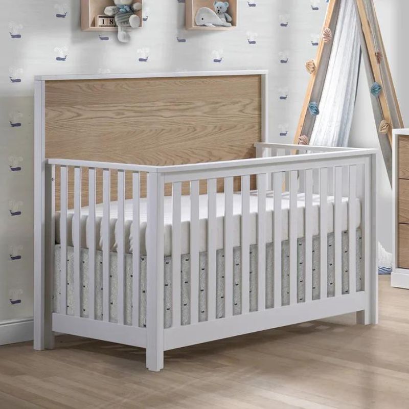 Vibe 5-in-1 Convertible Crib by Nest by Natart at $959! Shop now at Nestled by Snuggle Bugz for Cribs.