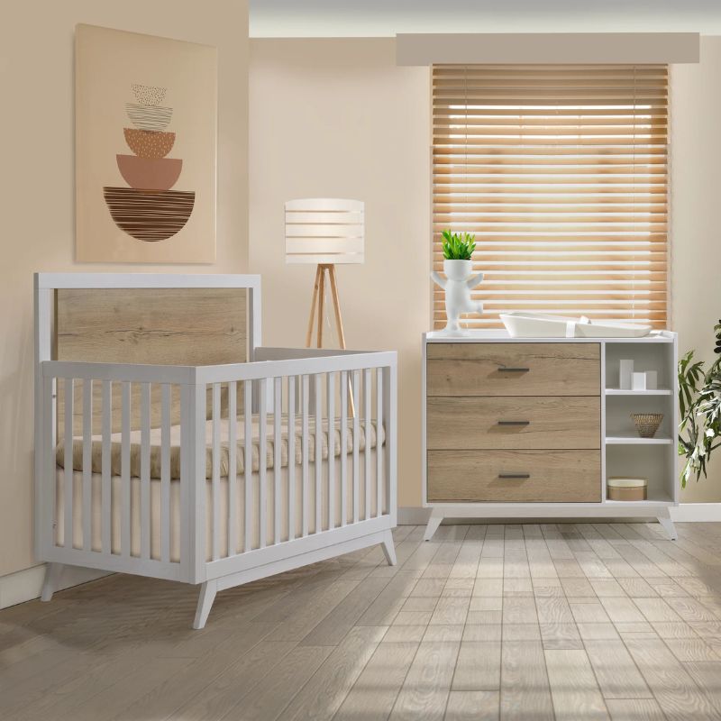 Sissi Convertible Crib + 3 Drawer Combo Dresser Set