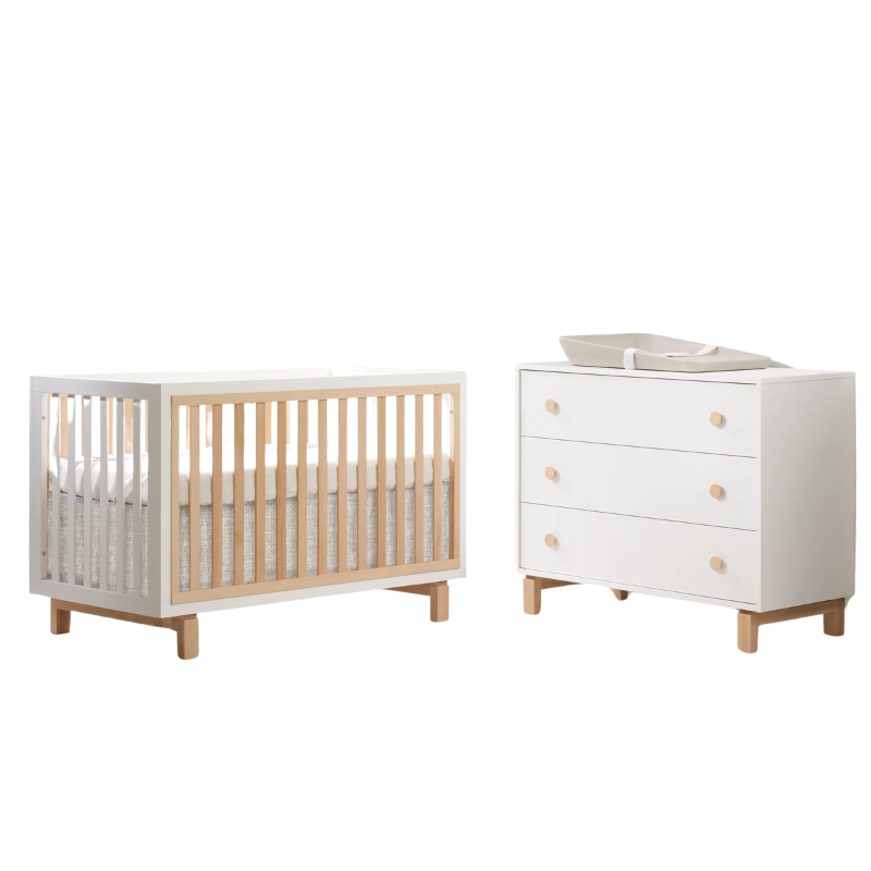 Bjorn Convertible Crib and 3-Drawer Dresser Combo