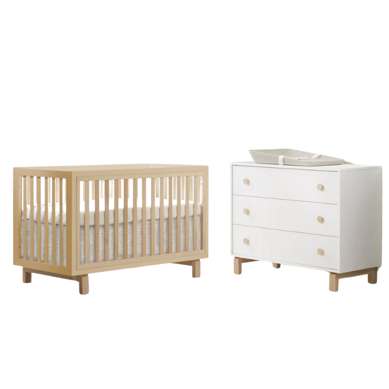 Bjorn Convertible Crib and 3-Drawer Dresser Combo