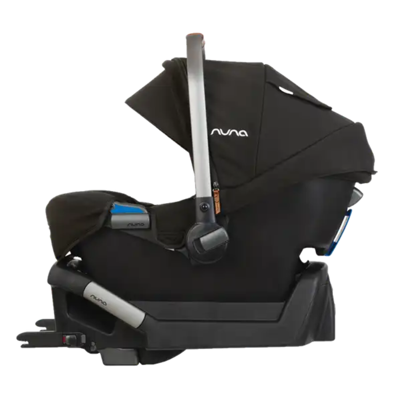 PIPA Infant Car Seat - Caviar (Tan Leatherette Trim)