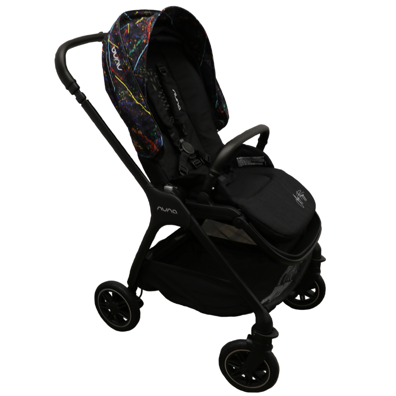 TRIV Stroller in Rainbow + Extra Black Canopy Bundle