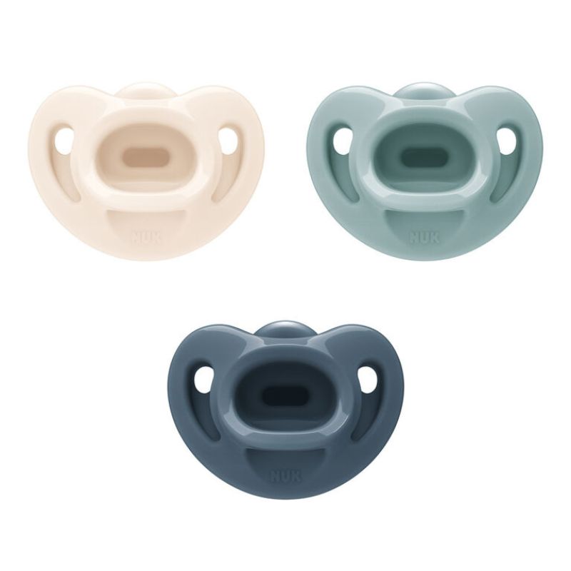 Comfy Pacifiers 0-6 Months - Navy/Green/Cream
