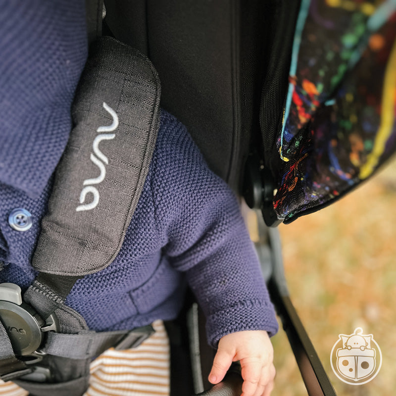 TRIV Stroller in Rainbow + Extra Black Canopy Bundle