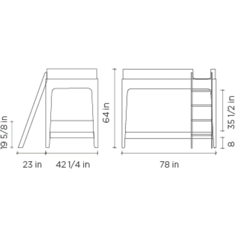 Perch Twin Bunk Bed by Oeuf at $2495! Shop now at Nestled by Snuggle Bugz for Nursery & Décor.