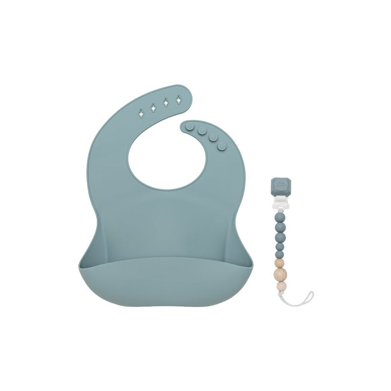 Silicone Bibs slate