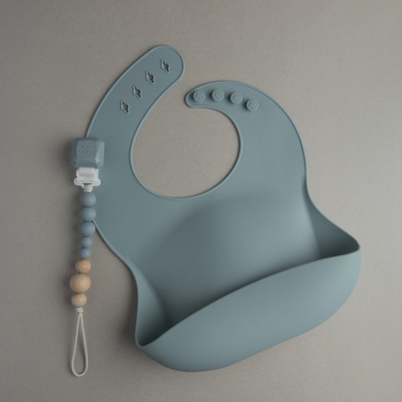 Silicone Bibs slate