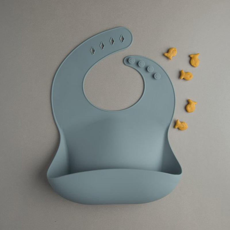 Silicone Bibs slate