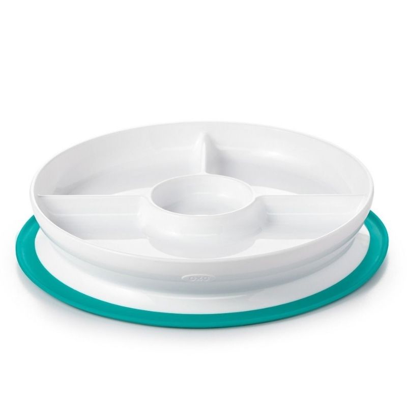 Stick & Stay Divided Plate Teal