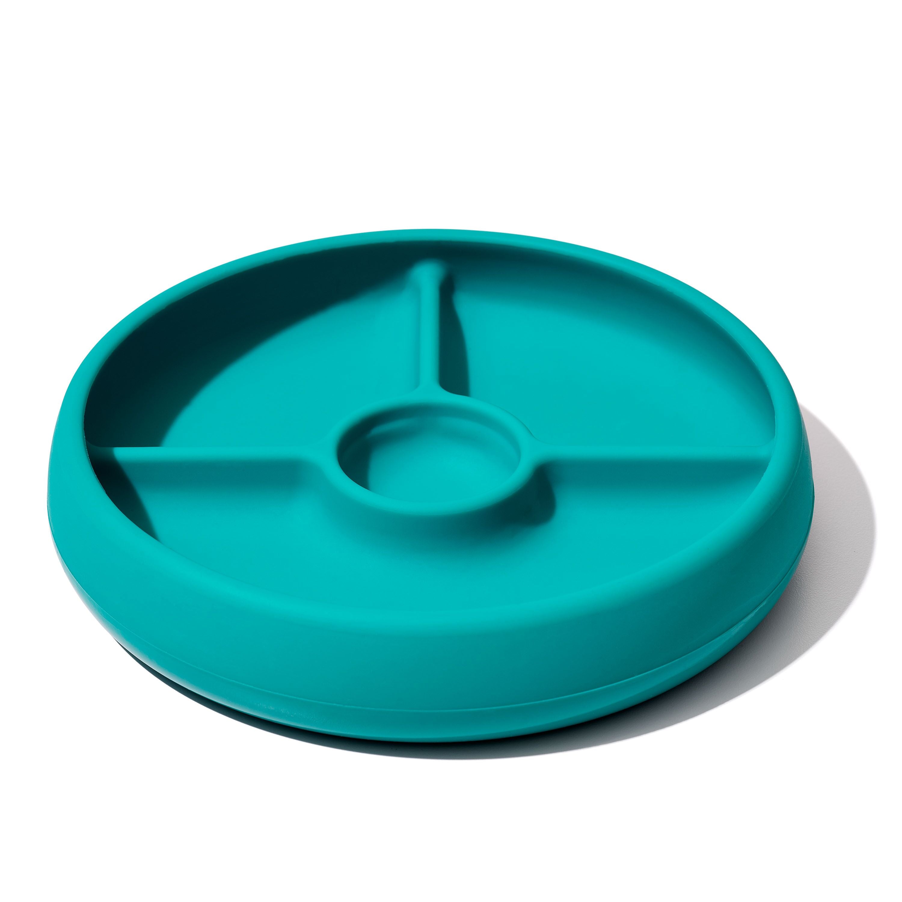 Silicone Divided Plate  Teal