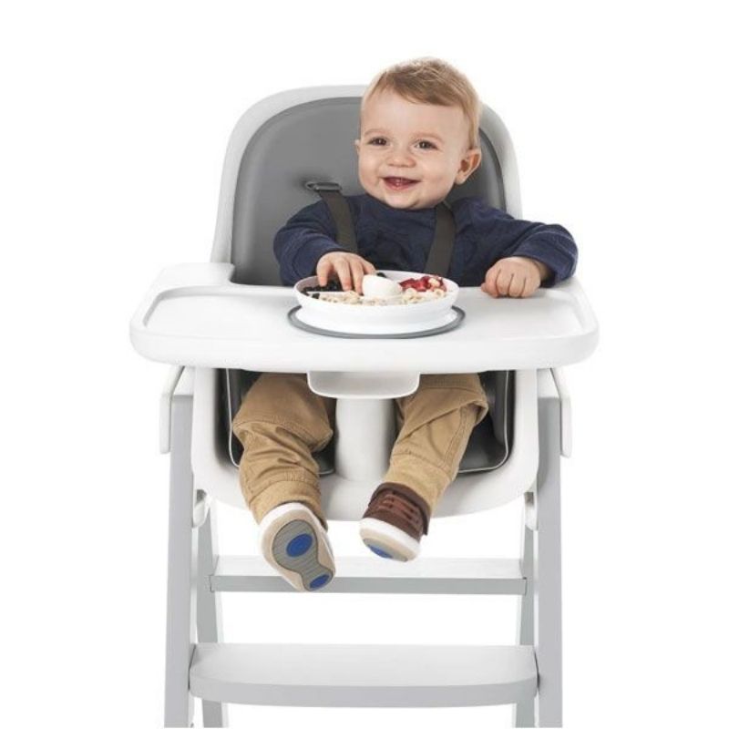 Stick & Stay Divided Plate Grey