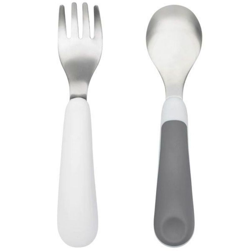 Fork & Spoon Set Grey