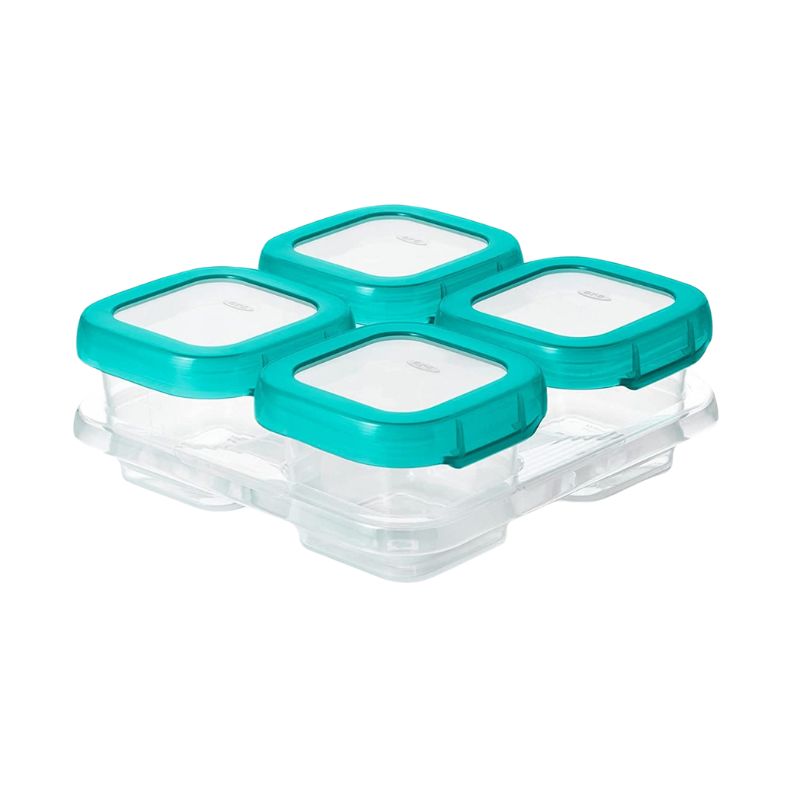 Baby Blocks Freezer Storage Containers - 4 oz Teal