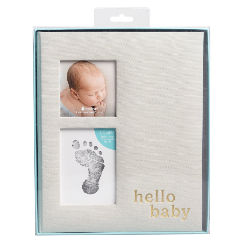 Hello Baby Linen Baby Book