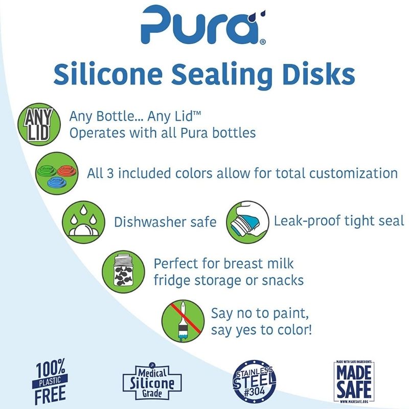 Silicone Sealing Disks-3pk