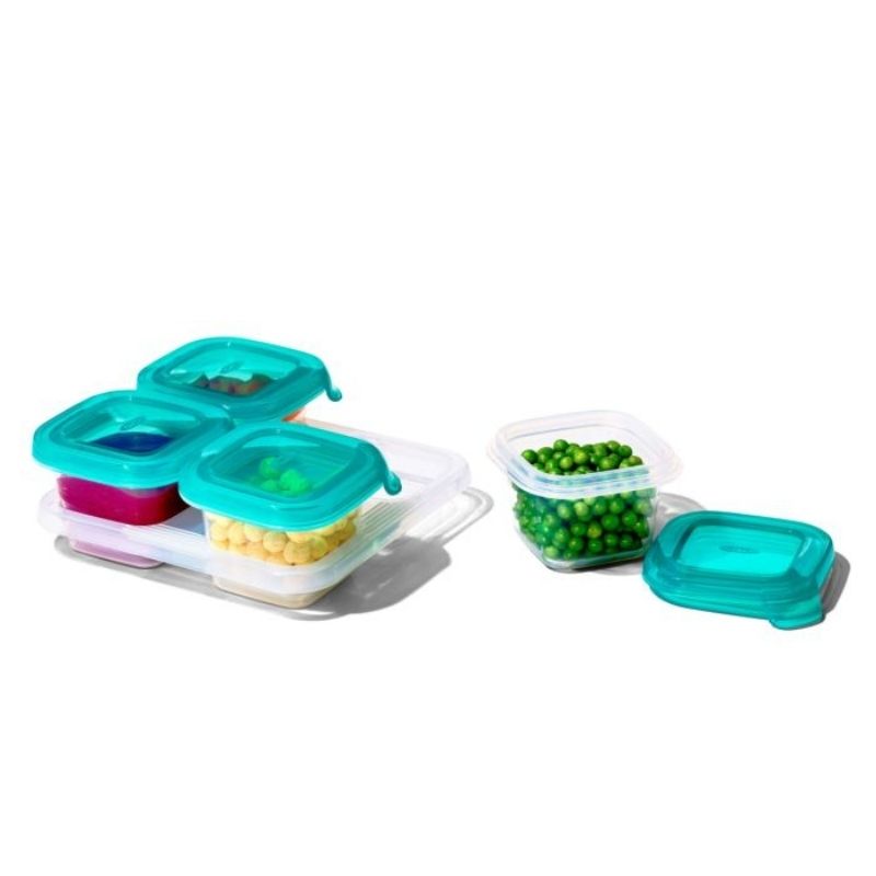 Baby Blocks Silicone Freezer Storage Containers 4 Ounce