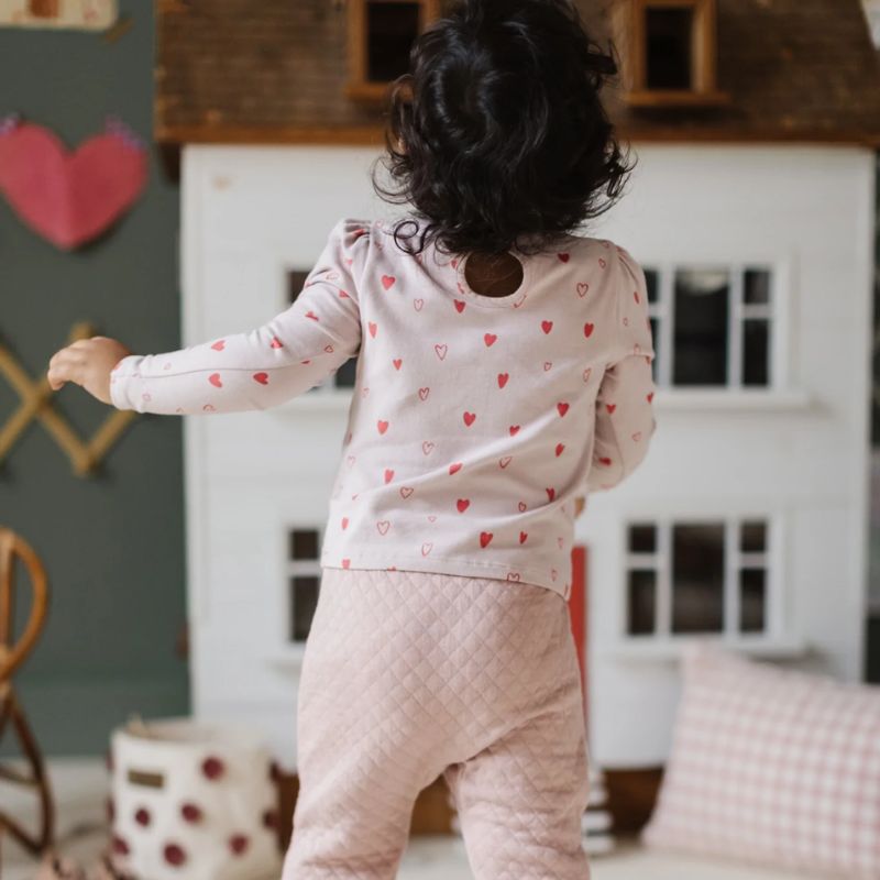 Sweetheart Long Sleeve Top Pale Pink