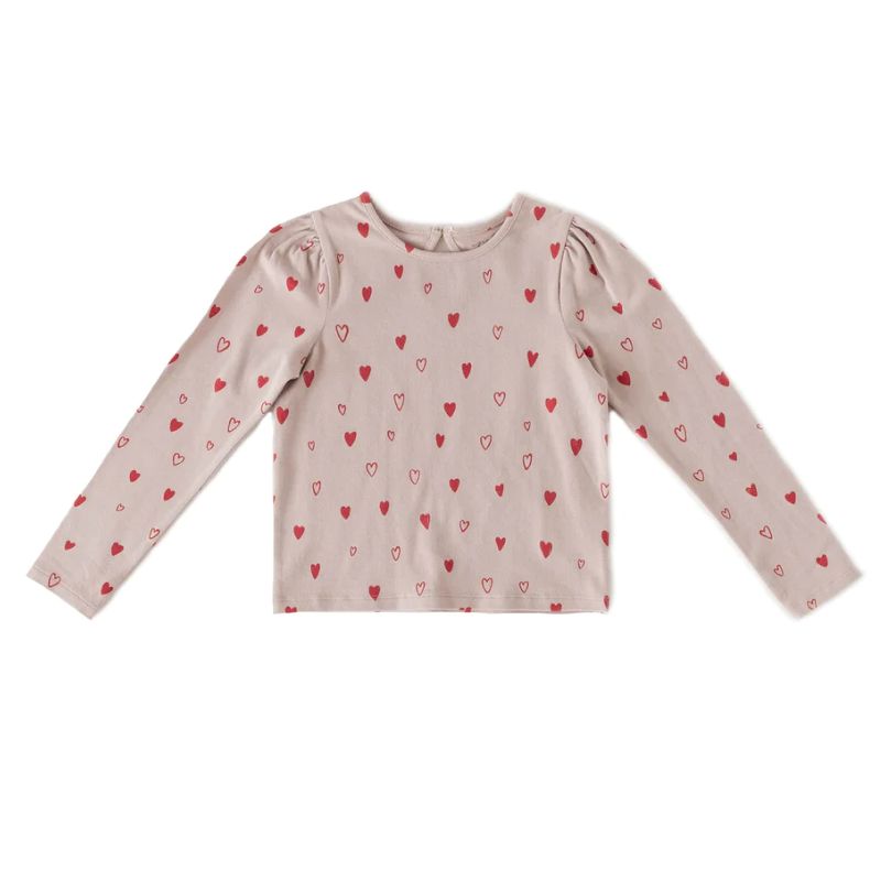 Sweetheart Long Sleeve Top Pale Pink