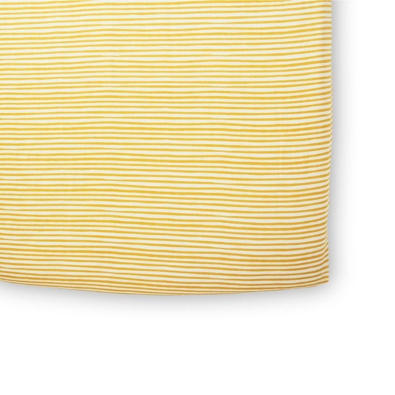 Striped Crib Sheets Stripes Away Marigold