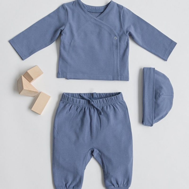 Essentials Wrap Cardigan Cloud Blue