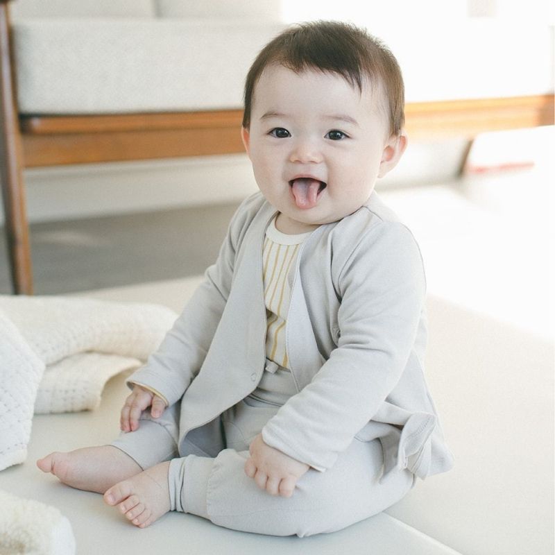 Essentials Wrap Cardigan Dove Grey