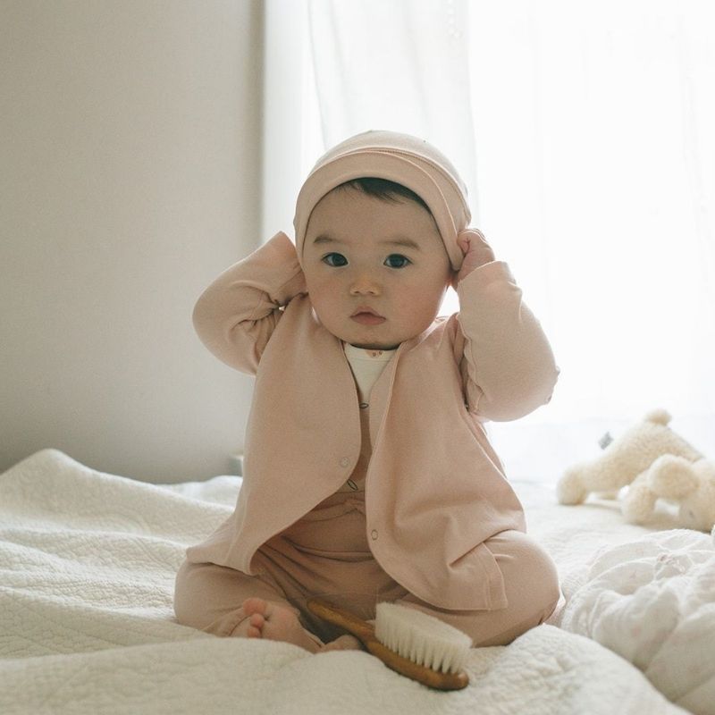 Essentials Wrap Cardigan Powder Pink