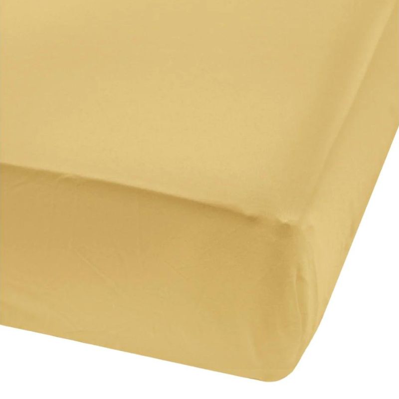 Cotton Fitted Crib Sheet Curry