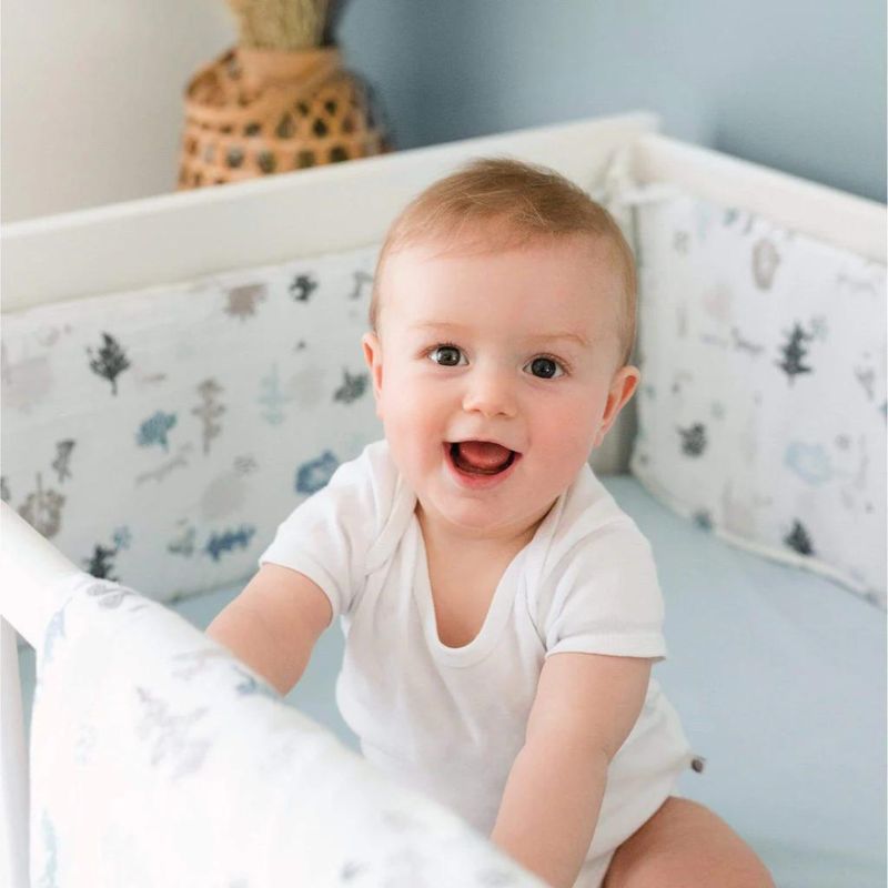 Cotton Fitted Crib Sheet Glacier