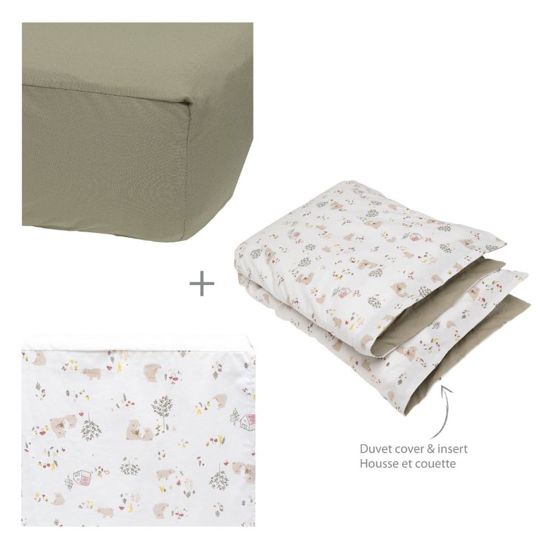 4 Pieces Crib Set