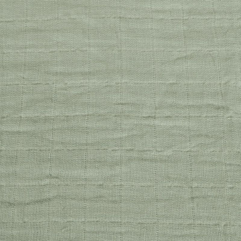 Cotton Muslin Fitted Sheet Green