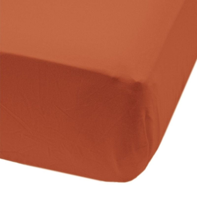 Cotton Muslin Fitted Sheet Copper