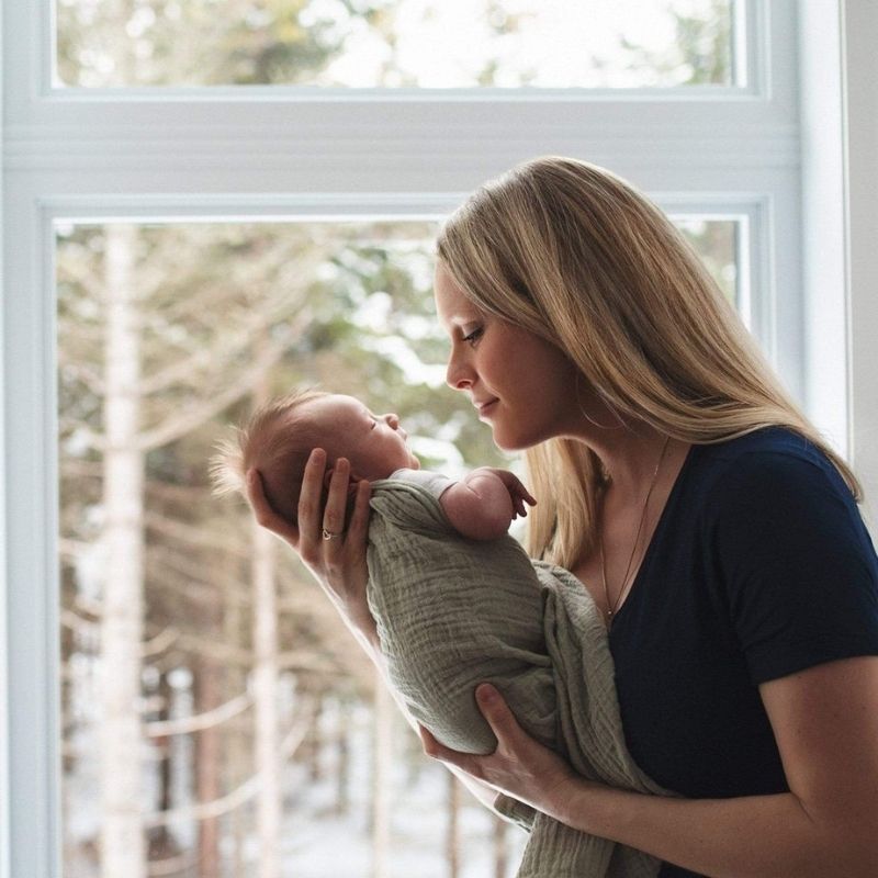 Organic Muslin Swaddle Kaki